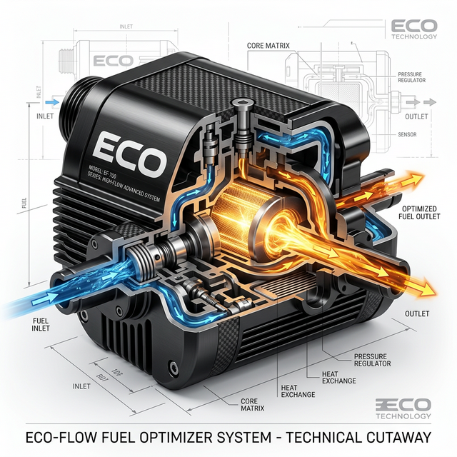 Схема работы системы ЭКО: ионизация и дробление молекул топлива